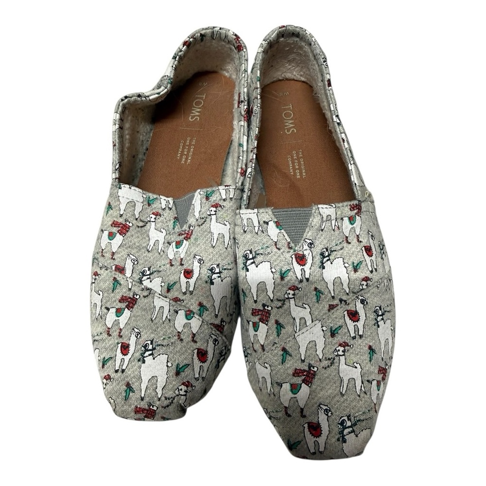 TOMS Llama Patterned Slip-On Shoes